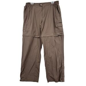 Columbia Titanium Cargo Pants Womens Size L Brown Nylon Convertible‎ Packable